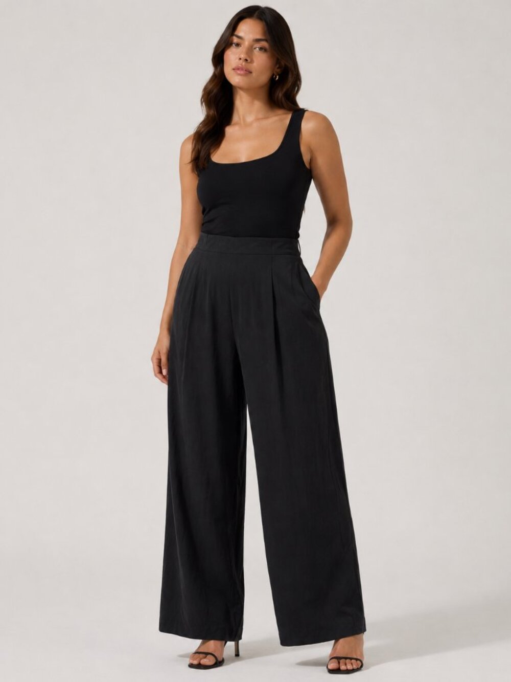 IT'S-PER-FIT Women's Black Pull-On Wide Leg Pants, 12